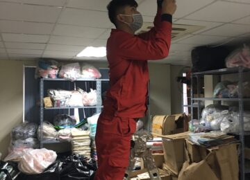 Thi công hệ thống điện tại Kho của hệ thống cửa hàng mẹ và bé Bin and Bông