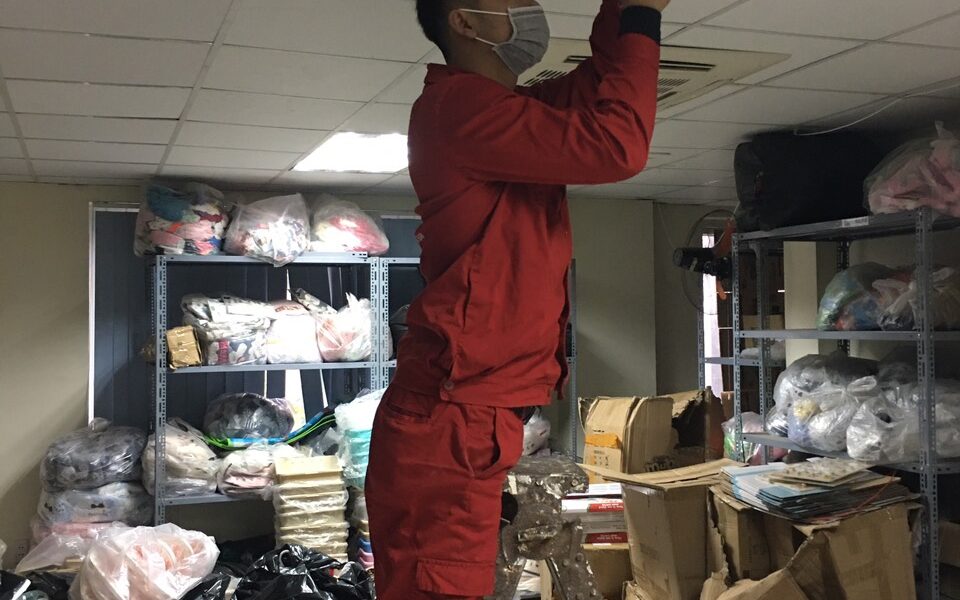 Thi công hệ thống điện tại Kho của hệ thống cửa hàng mẹ và bé Bin and Bông