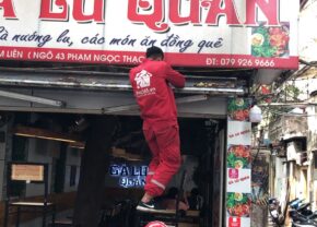 Thi công máy cắt gió Gà Lu Quán Phạm Ngọc Thạch